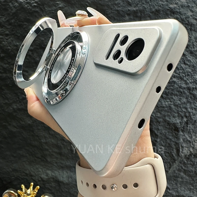 适用小米civi手机壳新款xiaomi套civi1s壳银色全包磁吸支架创意男