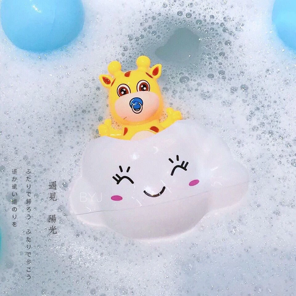 婴儿云朵小鹿戏水玩具儿童花洒宝宝浴室洗澡洒水下雨喷水云朵