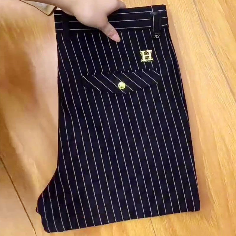 夏季牛奶丝薄款商务休闲裤西裤-修身直筒