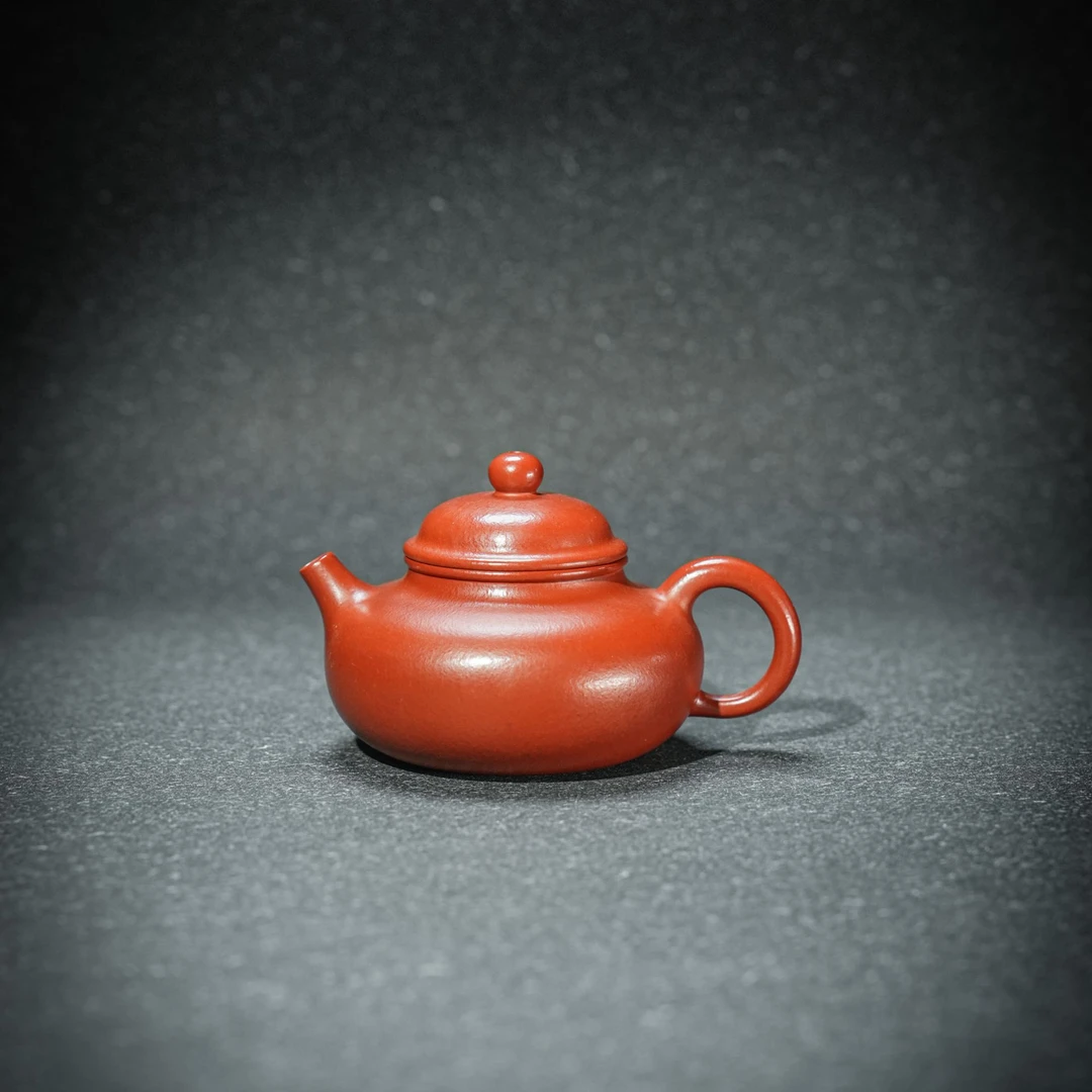 浮力【朱泥 ·容天】宜兴原矿紫砂朱泥精工制作容天140CC石