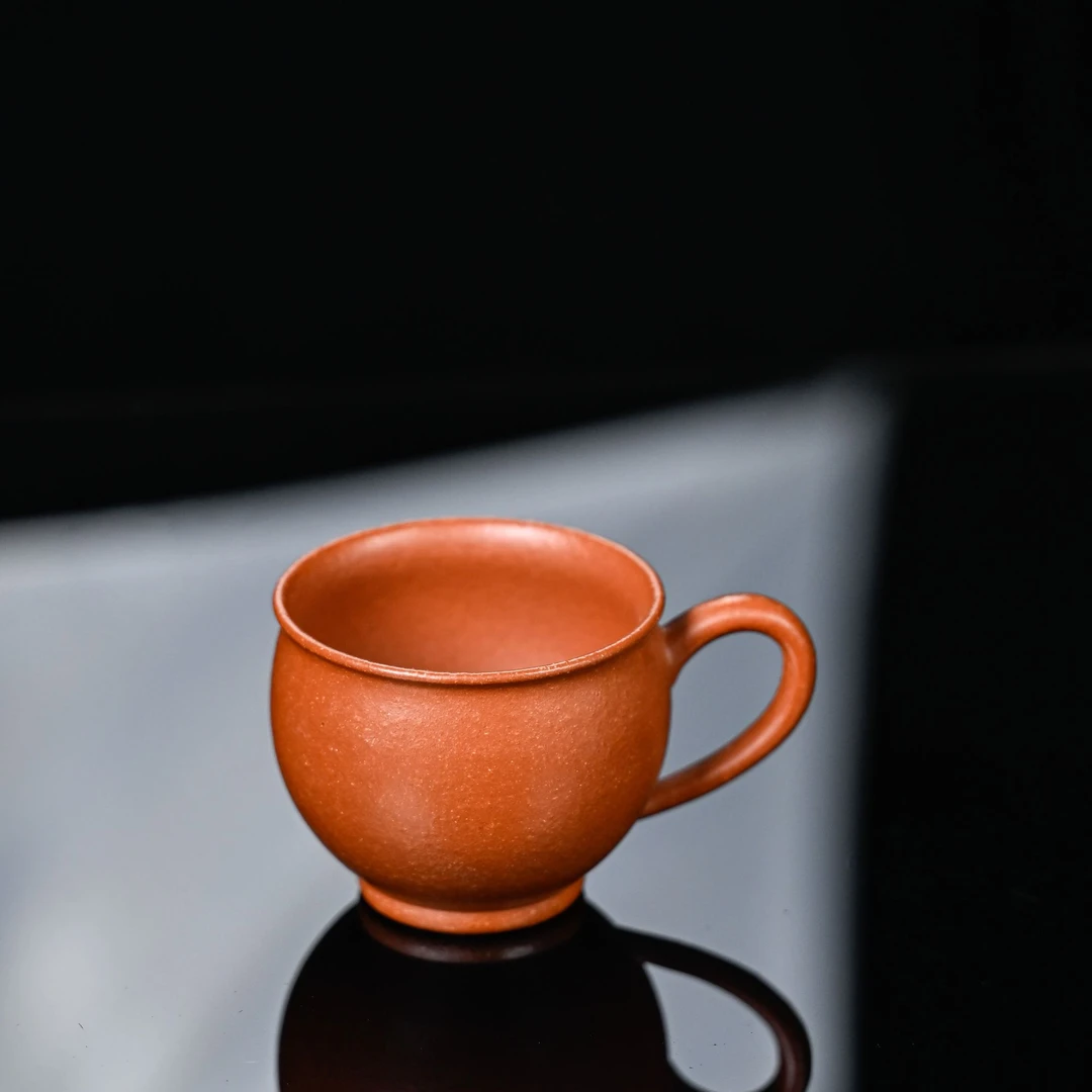 【降坡·手把杯】宜兴原矿紫砂降坡精工手工制作手把杯130cc