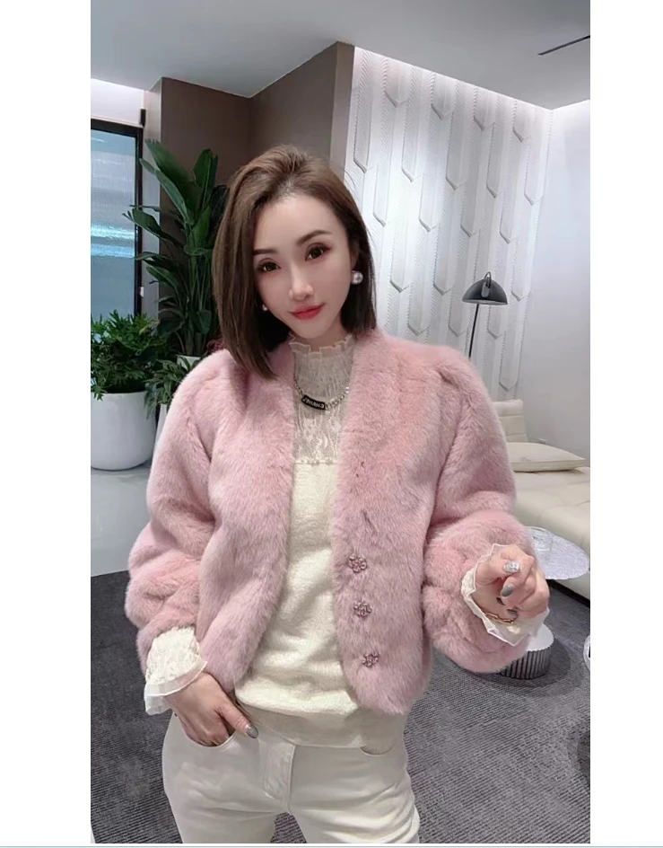 熙薇气质毛毛外套【温柔出圈】冬季新款时尚轻奢上衣F6904