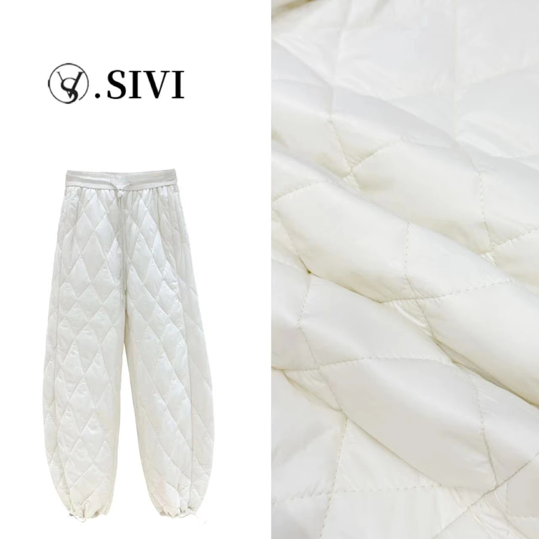 熙薇休闲保暖棉裤【咏雪之慧】冬季新款时尚百搭裤F6858