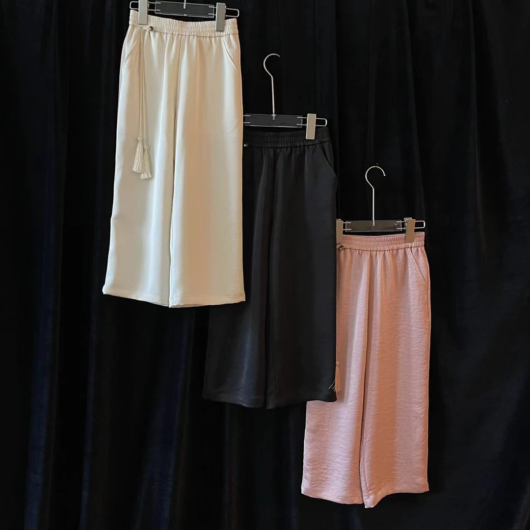 【喜儿定制】春季新款显瘦休闲裤直筒时尚夏季外穿纯色中大童