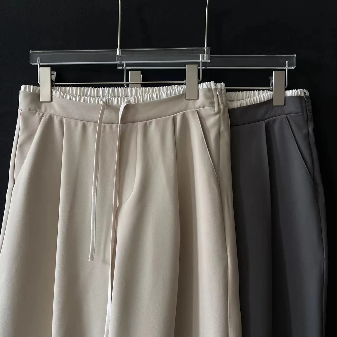 【喜儿定制】春季新款显瘦休闲百搭宽松裤子纯色直筒西裤女童中大童