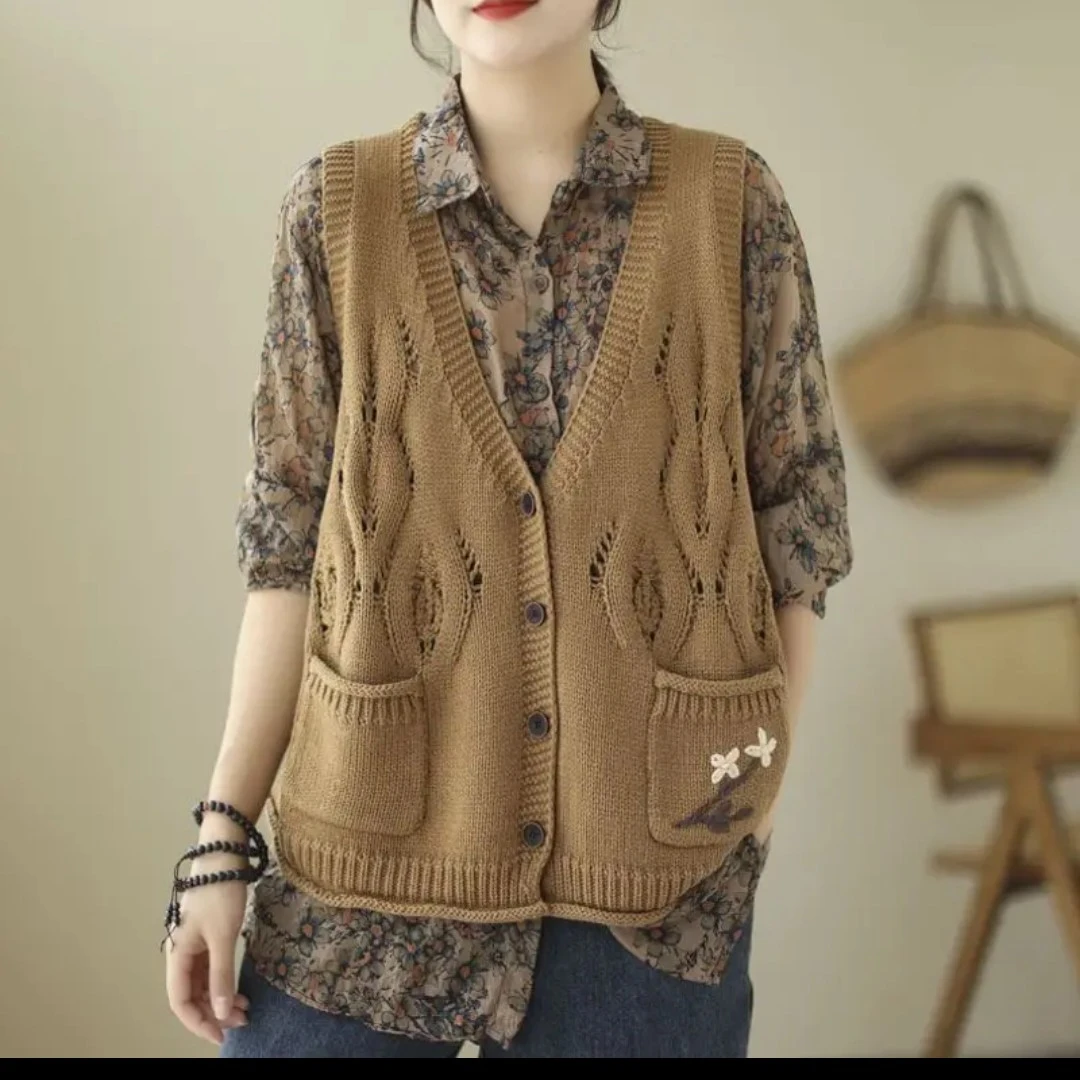 春秋女裝針織馬夾