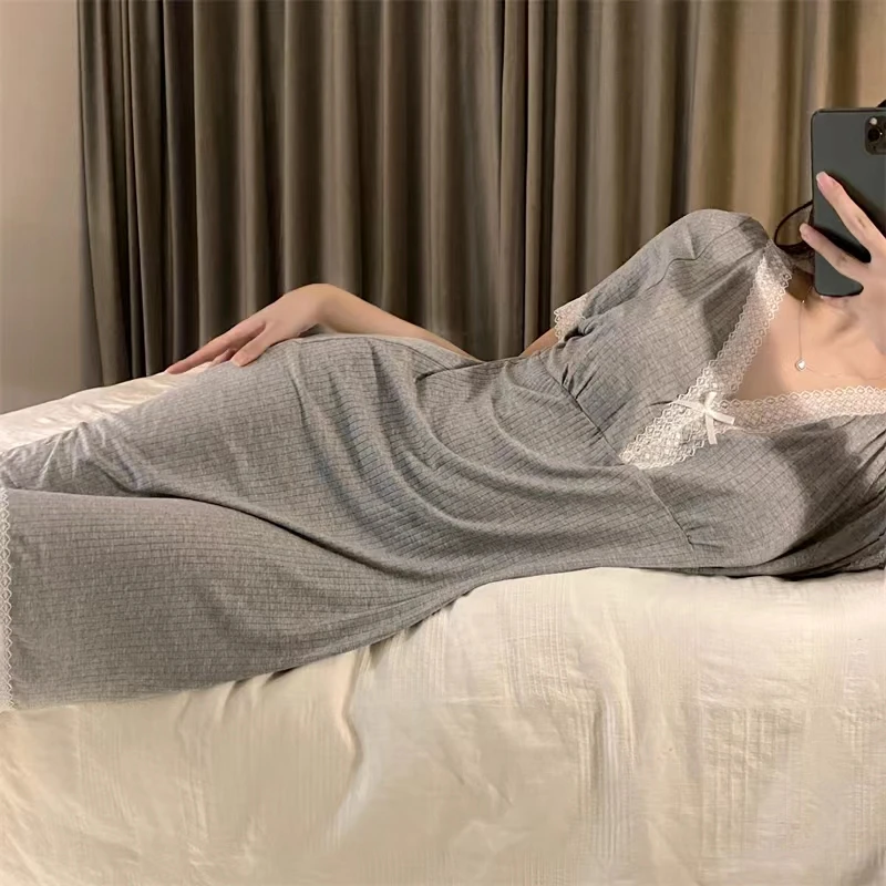 庆同夏季带胸垫短袖睡裙女士纯欲性感少女中长款睡衣可外穿家居服