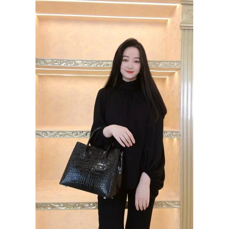【LQ订制】手工打造真皮女士包包鳄C027T-4
