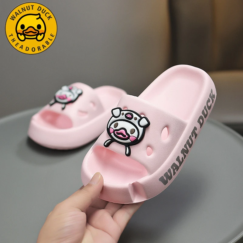 小黄鸭女童拖鞋2025夏季新款室内中小童软底百搭室内家用防滑凉拖