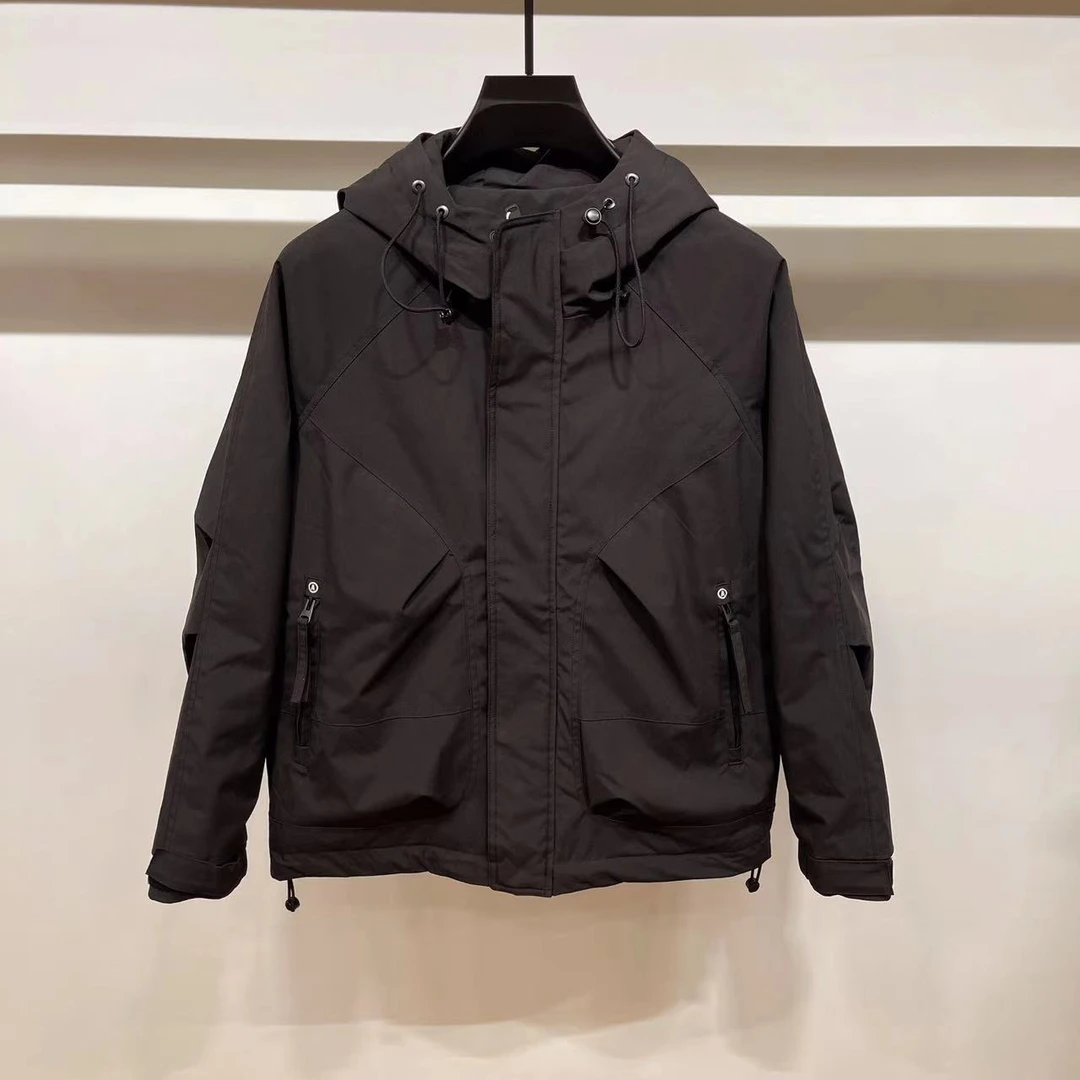 秋冬新款户外防风三防面料连帽男款棉服休闲百搭工装棉夹克棉服