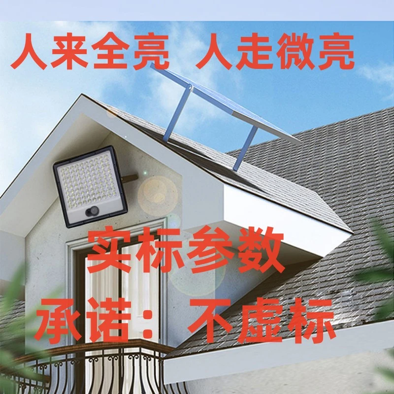 满天星太阳能照明灯人体感应透镜户外室外庭院大门口灯天黑自动亮