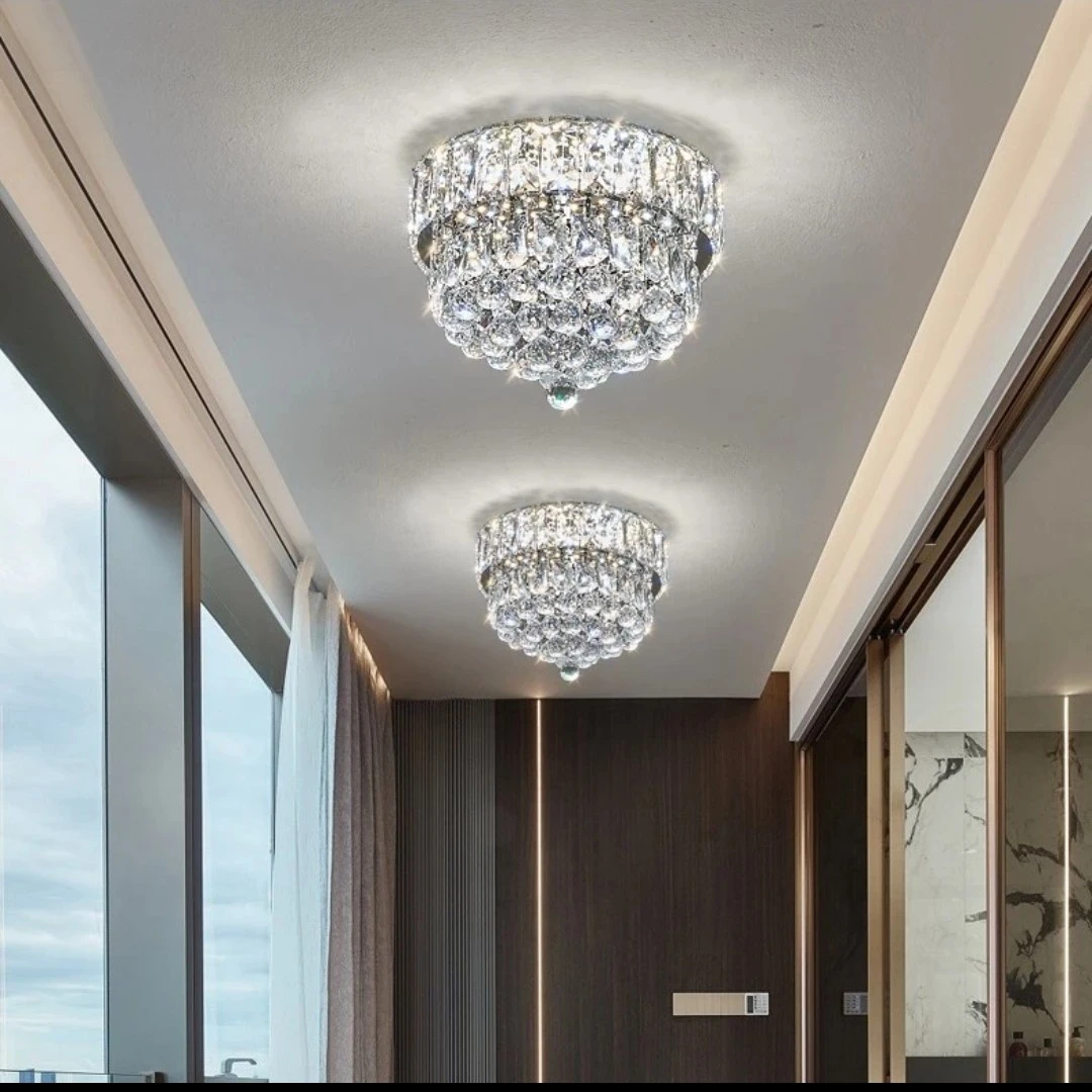 水晶小灯过道灯房间灯卧室灯走廊灯水晶小吊灯