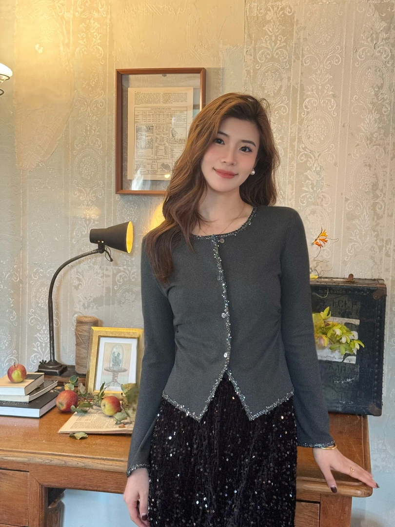 法式时尚气质小香风设计师百搭显瘦开衫外套