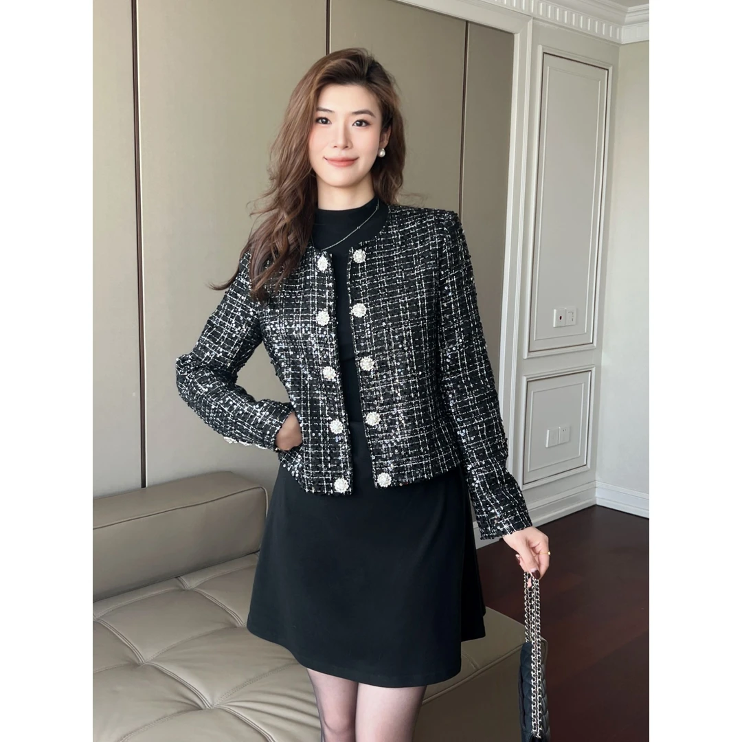 「夜与法兰西」莫莉庄园时尚气质复古重工精致小香风外套