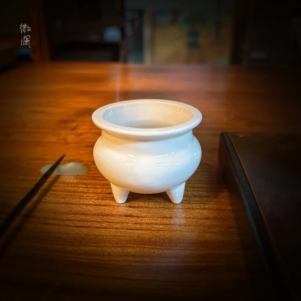 微澜【定窑白釉仿古小香炉】