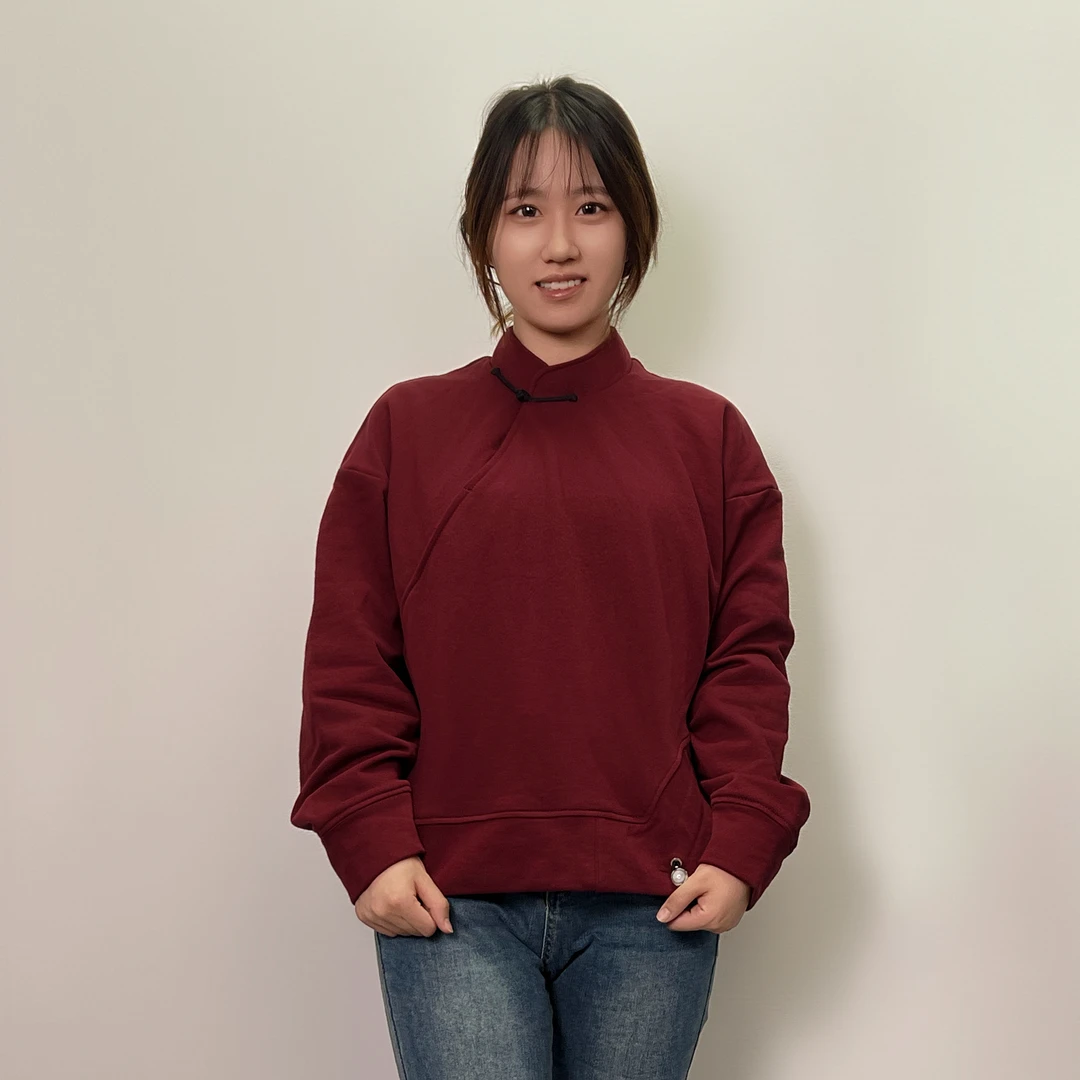 蒙和珠拉原创民族风斜襟卫衣