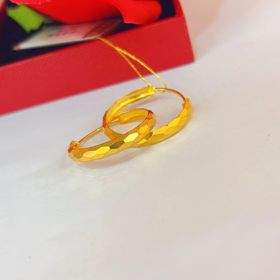 足金耳饰5G工艺克重2.02克