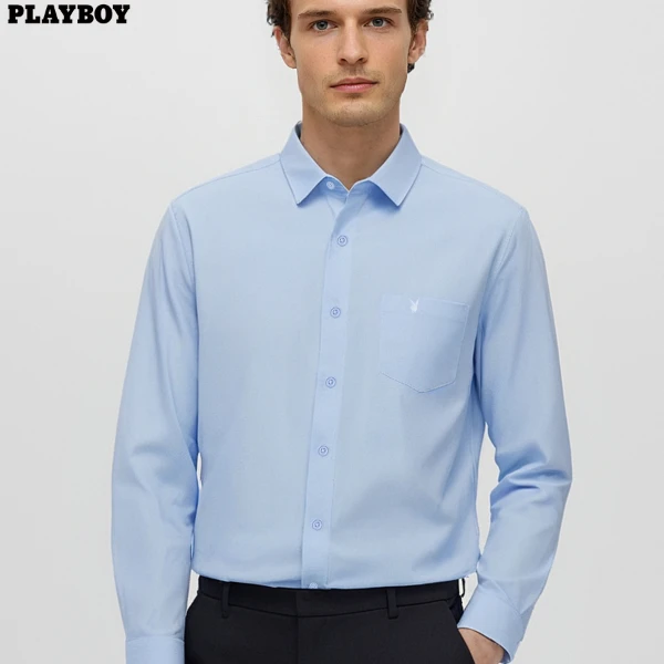 PLAYBOY/花花公子25新款内搭衬衫春季爆款时尚休闲商务男行政简约
