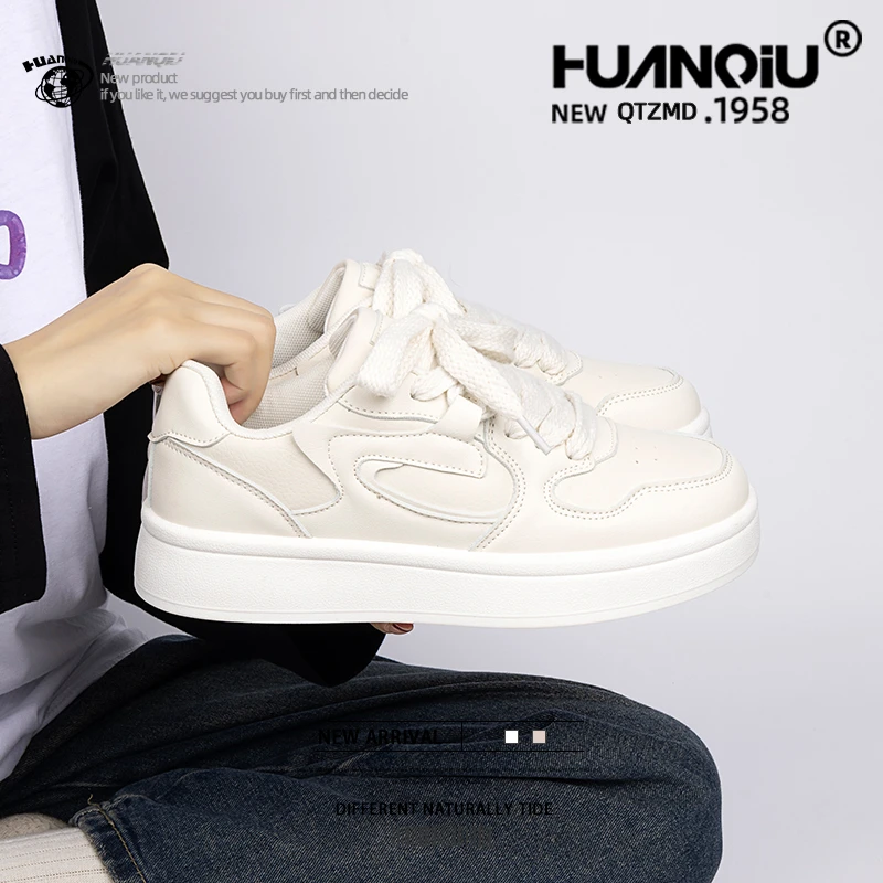 环球厚底小白鞋女款2025爆款冬季新款加绒保暖女鞋韩版百搭板鞋女