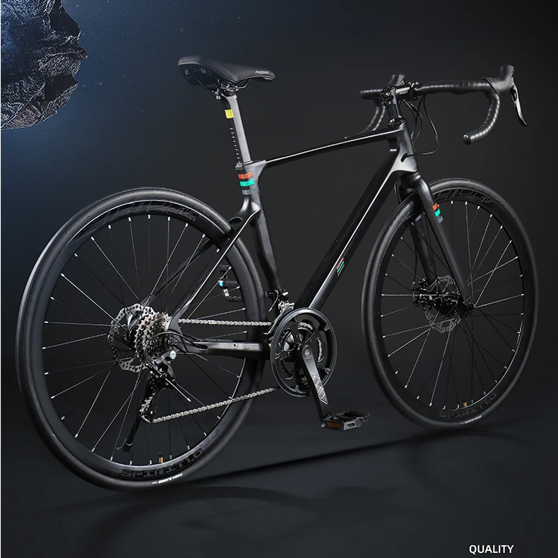 凤凰镁合金公路自行车男式女成人刹变一体竞速级超轻弯把破风跑车