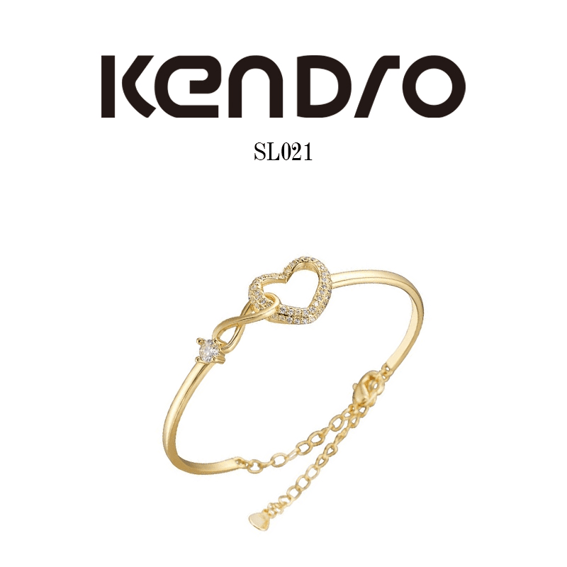 真金电镀锆石钛钢手镯女时尚简约SL021