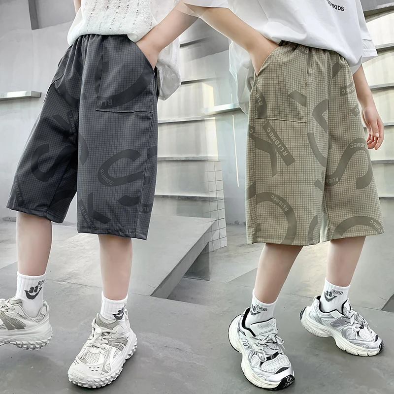 【夏季新款】男童工装短薄款儿童裤子休闲六分速干裤运动百搭宽松