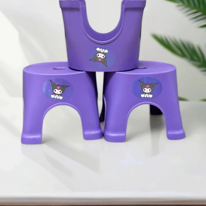 【拍一发三】卡通库洛米凳子家用儿童凳换鞋凳圆形-20*19.5*18.5-D