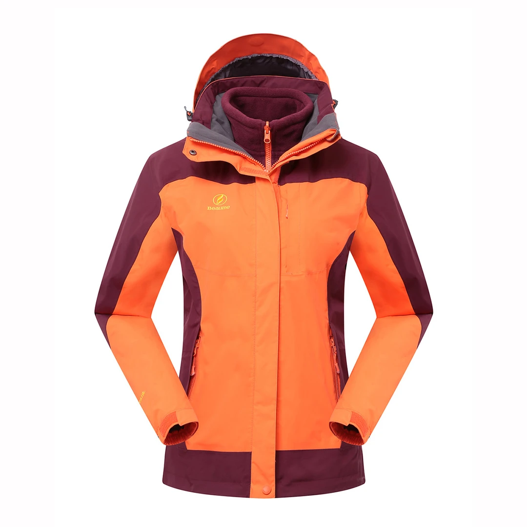 Beaume宝美户外秋冬保暖可脱卸女款三合一冲锋衣FAB64068