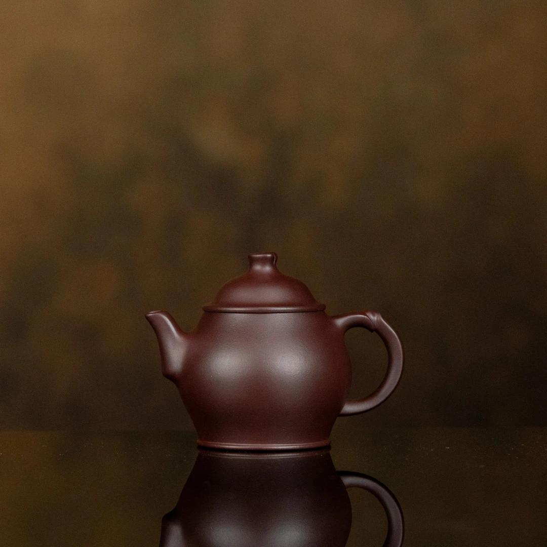 【利贞l简竹】原矿紫泥 约150cc 手工制 紫砂壶 家用茶具JYT