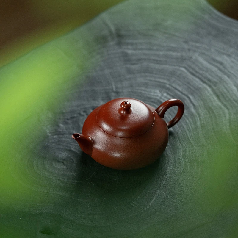 【利贞丨荆溪矮梨】原矿朱泥 约140cc 全手工制 紫砂壶茶具