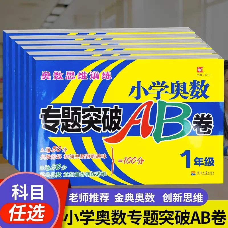 小学奥数专题突破AB卷二年级数学思维训练123456小学奥数试卷练习