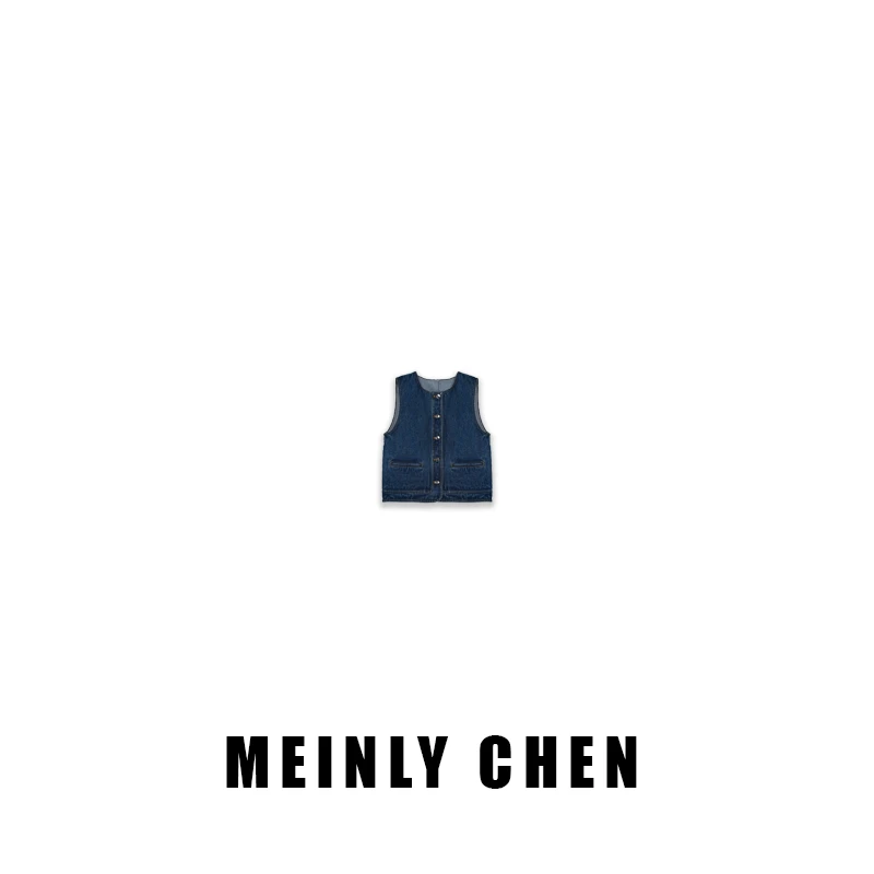 【MEINLY  CHEN】【牛仔马甲】高端设计师款休闲百搭马甲24027