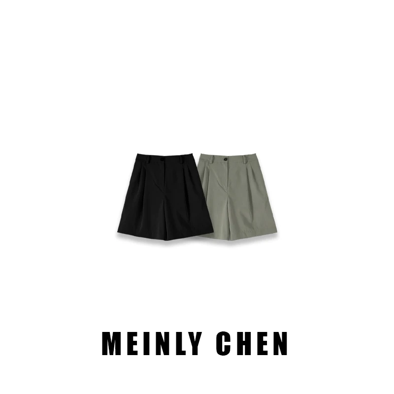【MEINLY  CHEN】【五分裤】高端设计师款时尚显瘦简约短裤824162