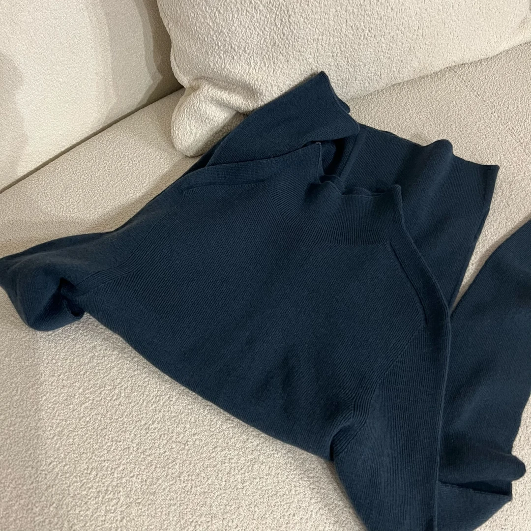 【MEINLY  CHEN】高端设计师款半高领时尚针织百搭修身毛衣65719