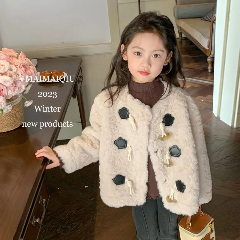 冬季新款女童秋冬夹棉外套2023新款5-15中大童女孩子洋气女孩加厚