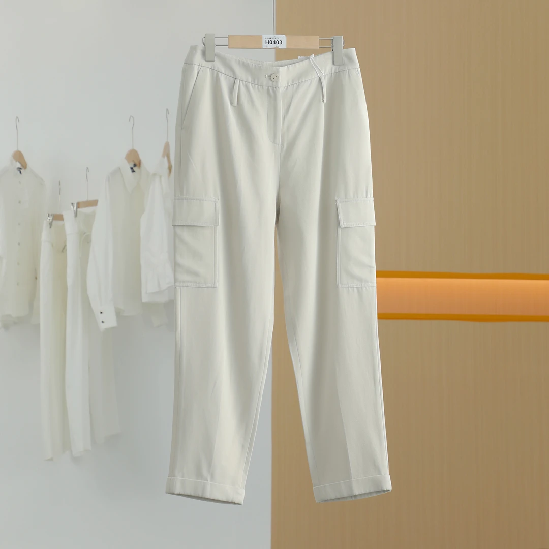 【唐长老自营】货号H0403女装新款简约纯色休闲裤HBL