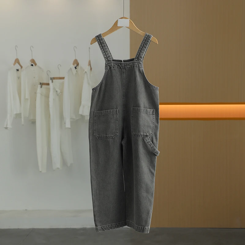 【唐长老自营】货号49280童装春秋直筒百搭背带牛仔裤YY-TZ