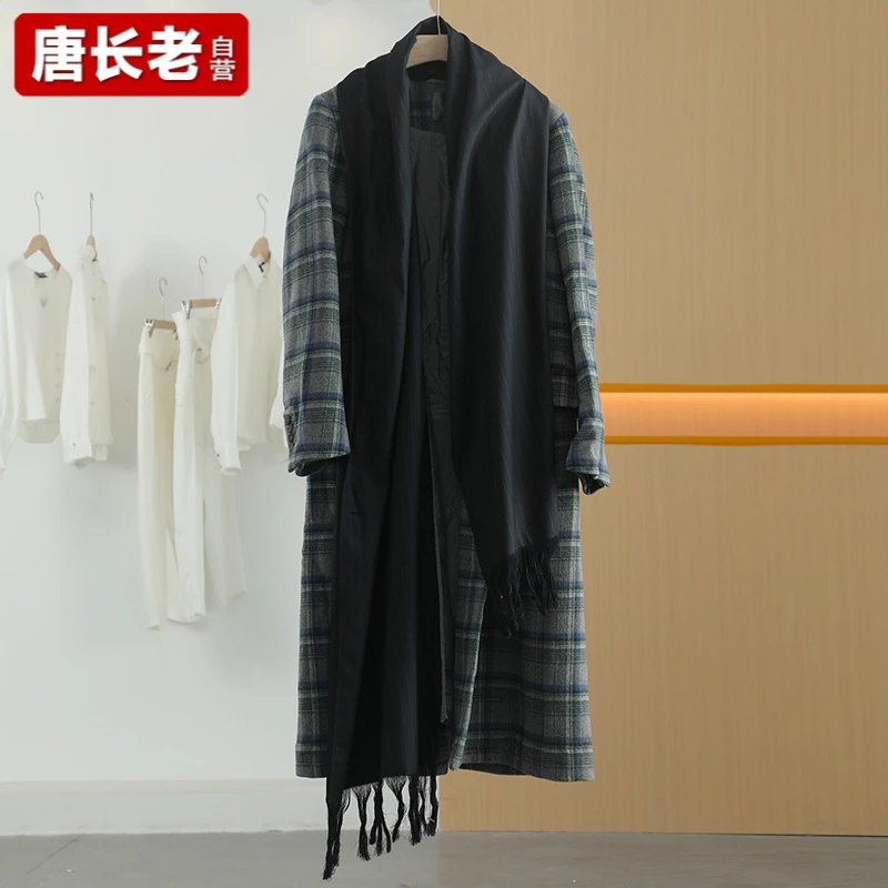 【唐长老自营】货号15564女装冬新款长款呢大衣J