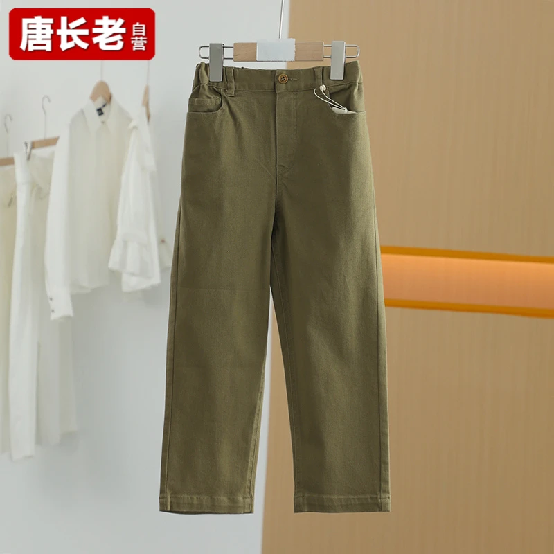 【唐长老自营】货号47284童装春秋款牛仔超长裤JTZ