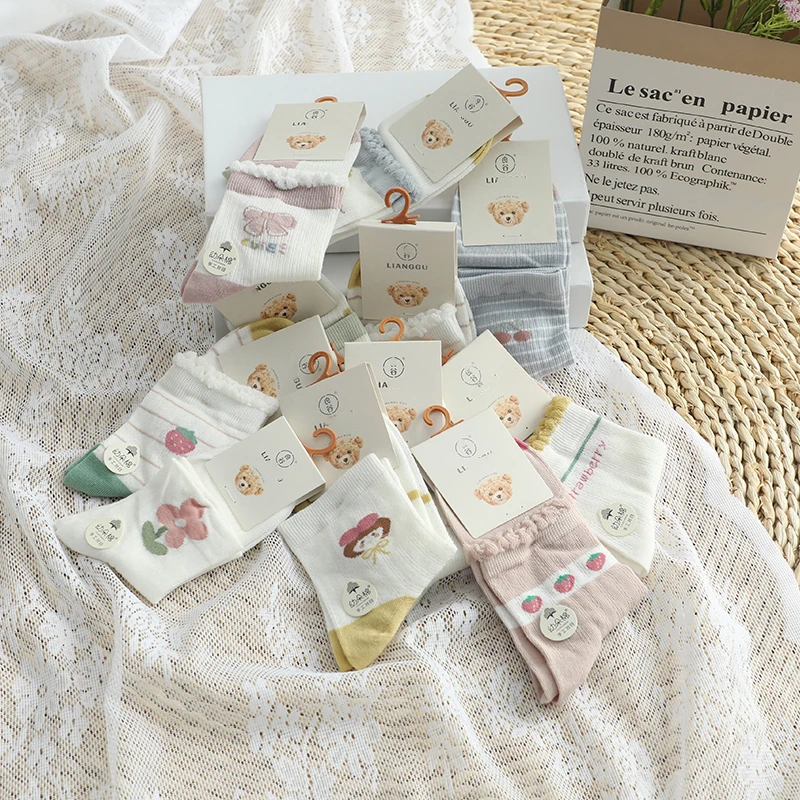 【唐长老自营】762A/762B休闲可爱花色百搭卡通袜子