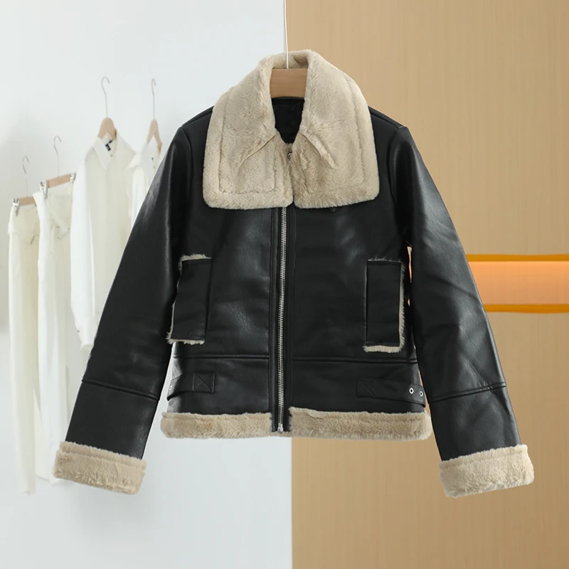 【唐长老自营】货号M0212女装冬新款休闲机车外套MSL