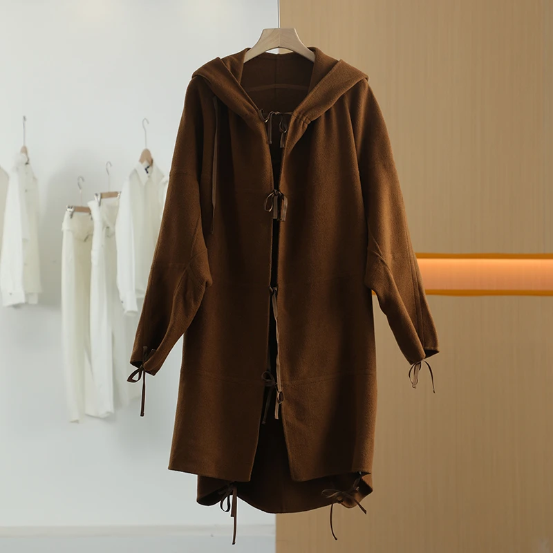 【唐长老自营】货号86121女装冬新款中长款呢大衣J