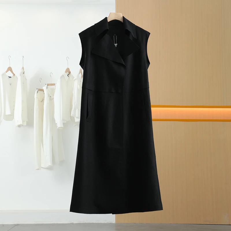 【唐长老自营】货号85505女装冬新款长款休闲马甲J