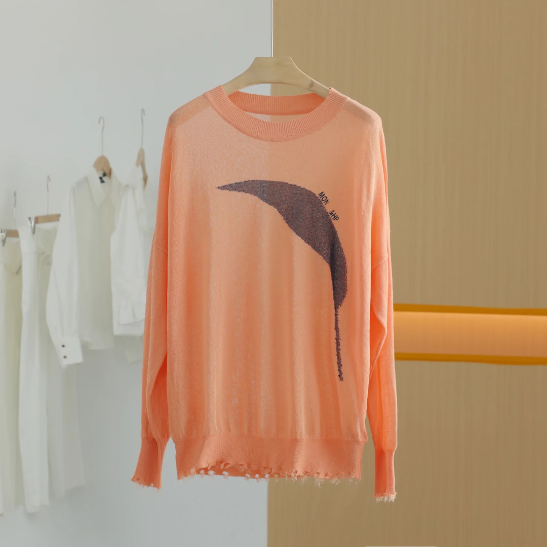 【唐长老自营】货号H0206女装新款时尚印花潮流针织衫HBL