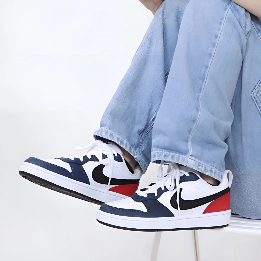 耐克Nike Court Borough Low 2 女款 低帮白蓝红黑曜石DO7446-101