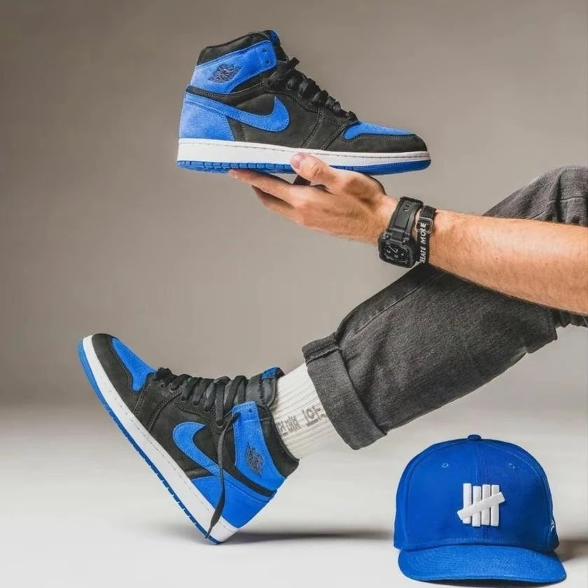 Air Jordan 1 AJ1 皇家蓝男款 翻毛皮 复古耐磨篮球鞋 DZ5485-042