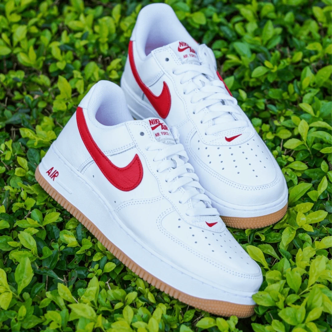 耐克Nike Air Force 1 Low AF1 低帮男女同款白红板鞋 DJ3911-102
