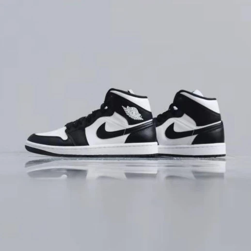 AIR JORDAN1 AJ1 mid正品女子熊猫中帮潮流运动休闲鞋 DV0991-101