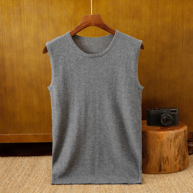 24款男士内穿外搭纯山羊绒马甲100%针织套头衫