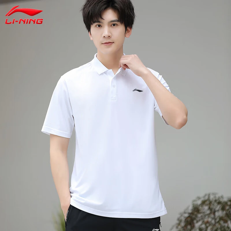 李宁速干polo衫男夏季正品新款短袖透气商务短袖运动薄款翻领T恤